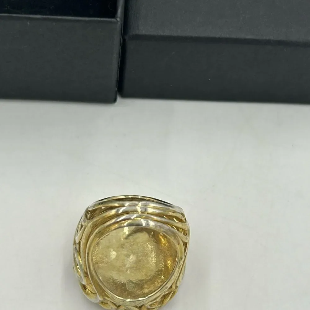 Women’s Mae and Lang 14 karat gold plated cocktail ring size 6